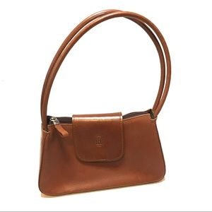 YEO Leather purse Shoulder pochette baguette Brown